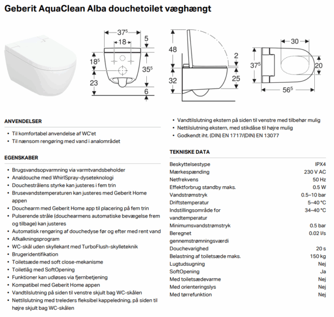 GEBERIT UNDIRPARTUR AQUACLEAN ALBA - Image 3